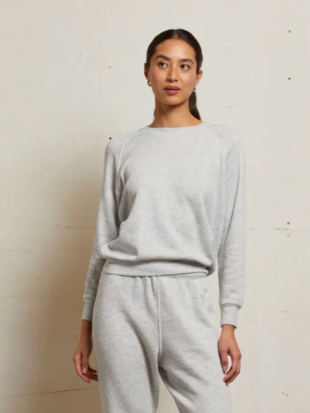 perfectwhitetee Women's Crewneck Sweatshirt in Heather Gray - Picture 5 of 5